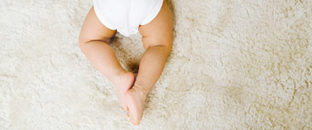baby on carpet
