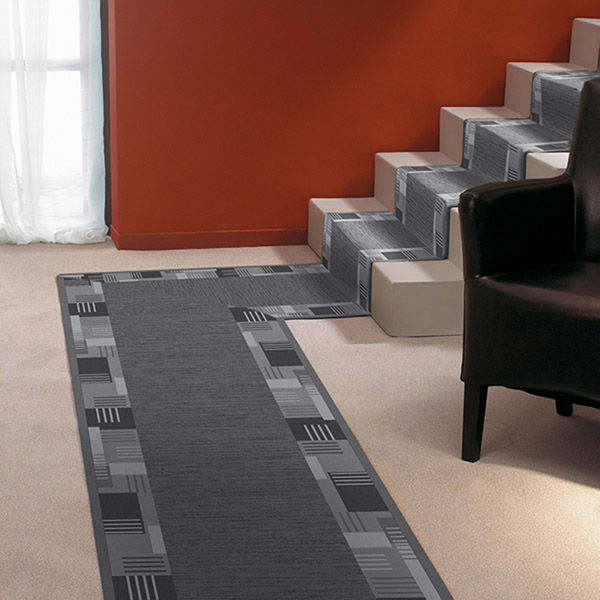Associated Tapis Aw Montana Bleu Foncé 67 CM Largeur Longueur 100-395cm Fait sur Mesure 